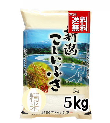 7年新潟産こしいぶき精米5kg　送料込　新米