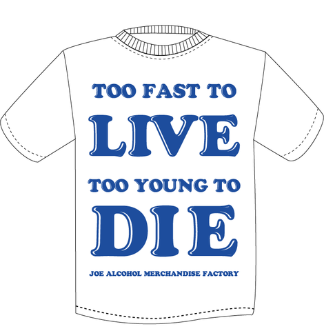 JAMF  TOO FAST TO LIVE TOO YOUNG TO DIE T-Shits NAVYロゴ