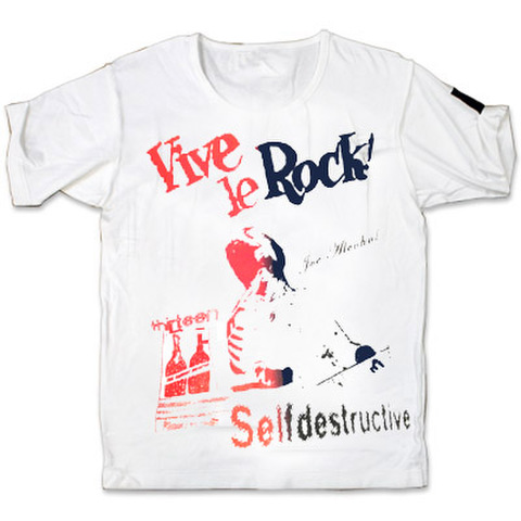 JAMF 10th anniv.JOE ALCOHOL VIVE LE ROCK T-Shirts RED＆BLACK