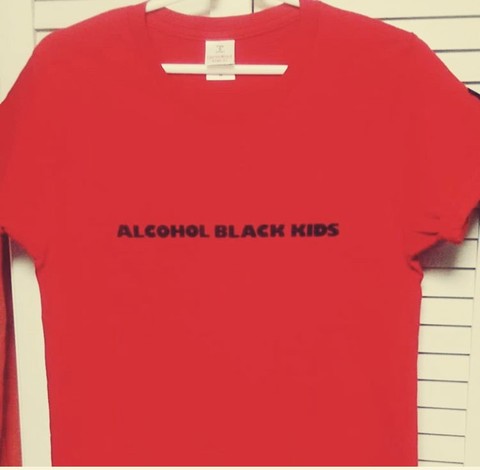 ALCOHOL BLACK KIDS T-Shits RED