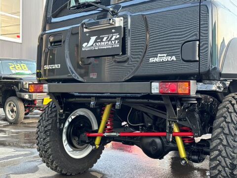 JB64/74　60角リアバンパー　社外小型テールランプ用（スチール製/ラプターライナーブラック）　【R-46】