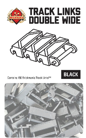 ブリックマニア・トラックリンク：ダブルワイド(150個セット）/シングルワイド（200個セット）・ブラック