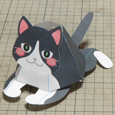 抜き有りバク宙ネコ　ハチワレ
