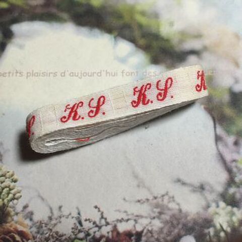 アンティークイニシャルテープ 箱なし イニシャル後半が【▪️.A】 アンティーク＆ブロカント / 手芸用品 /イニシャルテープ（HG