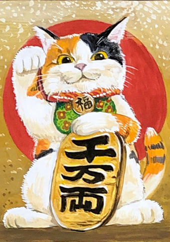 【ont-01】A3square　福まねき猫-あけぼの!!千万両ｰ　鬼辰カケルのダイヤモンドアート