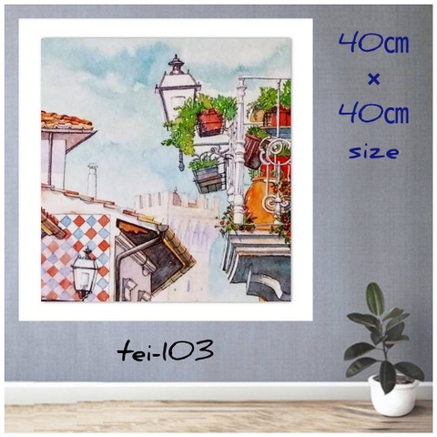 【tei103】 40×40cm フィレンツェ・オメロ近くの小道