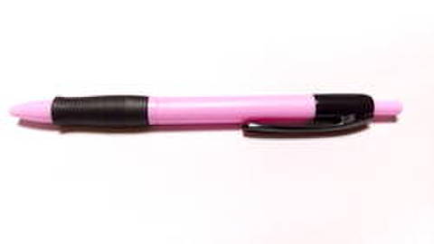 黒色ボールペン（ピンク）1本 [文房具]