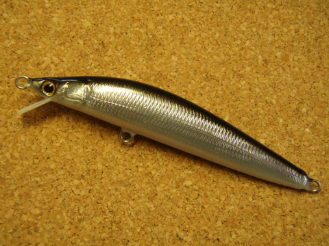 ハンドメイドルアー流9cm銀黒