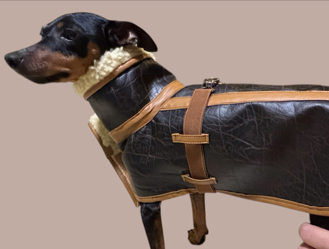 フェイクレザーボアコート