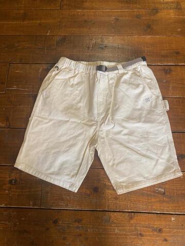 LIGHT CANVAS PAINTER SHORTS IVORY