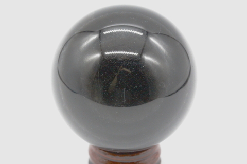 高波動チベット産モリオン57mm丸玉B【最高品質・光沢・激レア】