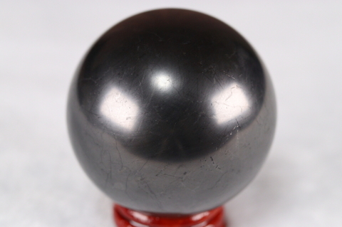 浄化・電磁波対策用！シュンガイト・丸玉約100mm【最高品質・光沢・希少】