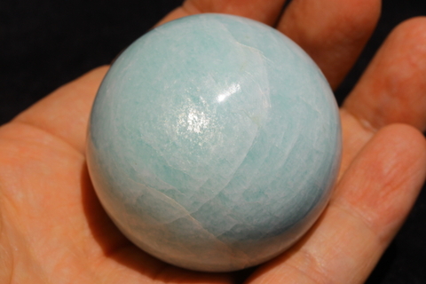 秘蔵品！最高品質アマゾナイト51mm丸玉【最高品質・光沢・激レア】