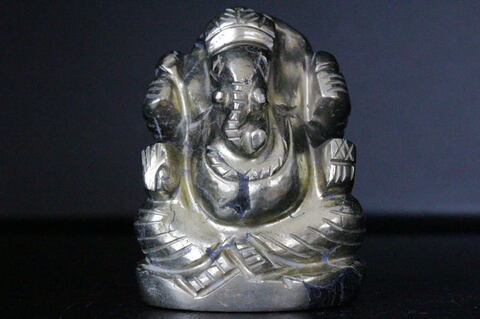 激レア！インド産パイライト・ガネーシャ像【最高品質・光沢・激レア】