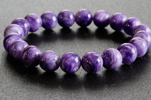 極上シルキー！ロシア産チャロアイト・ブレスレット9mm玉【最高品質・光沢・激レア】