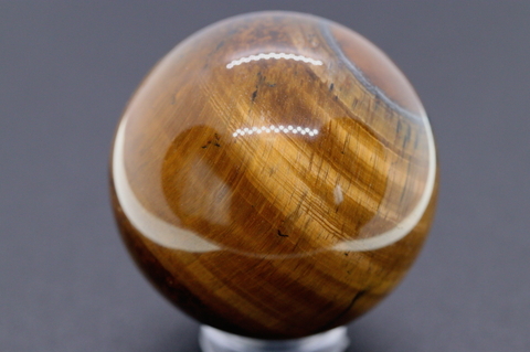 極上キャッツアイ！南アフリカ産タイガーアイ丸玉36mm【最高品質・光沢・希少】