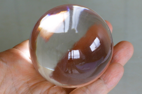 超激レア！最高品質ガネーシュヒマール水晶65.5mm丸玉【最高品質・透明・光沢・超激レア】 