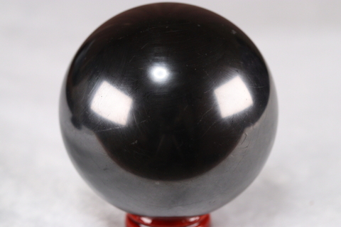 浄化・電磁波対策用！シュンガイト・丸玉約70mm【最高品質・光沢・希少】