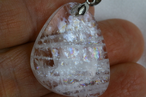 極上！シナジー12高波動レインボーナトロライト・ペンダント29mm【最高品質・高波動・透明・光沢・レインボー・超激レア】