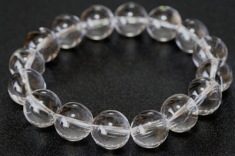 究極！完全超透明！幻のウラルレムリアン大玉14mm！高波動ウラル産レムリアン水晶ブレスレット【最高品質・高波動・超透明・超光沢・超超激レア】