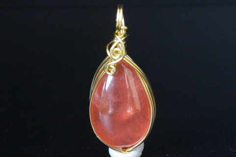 極上！高品質インカローズ・ペンダント3【高品質・透明・光沢・激レア】