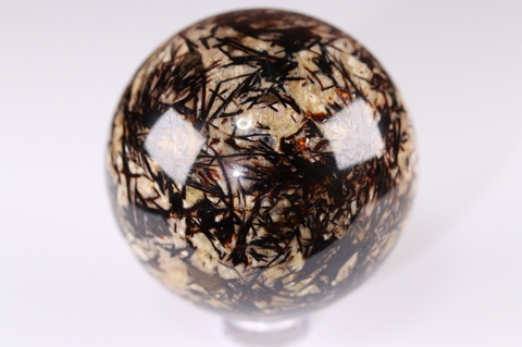 極上高波動53mm！ロシア産アストロフィライト丸玉【最高品質・高波動・光沢・超激レア】