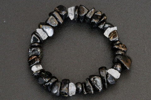 超強力！最高波動！ロシア産フェナカイト原石＆グリーンランド産ヌーマイト・ブレスレット【最高品質・透明・光沢・超超激レア】