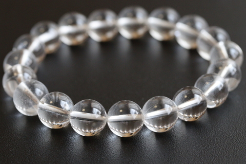 極上超透明10.5mm玉！高波動ガネーシュヒマール水晶ブレスレット【最高品質・超透明・超光沢・超激レア】