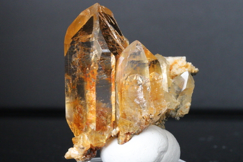 極上！濃厚ゴールドコーティング！超透明ガネーシュヒマール産ゴールデンヒーラークラスター32.8g【最高品質・超透明・超光沢・超激レア】