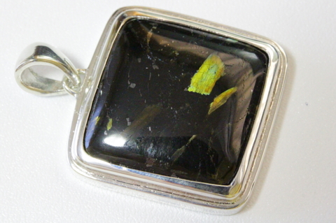 極上究極！ギラギラ！ブルー＆ゴールド！高波動グリーンランド産ヌーマイト・ペンダント29.8ct【最高品質・高波動・光沢・超激レア】