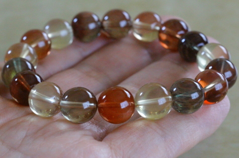 極上！超透明アンデシン・ブレスレット11mm玉【最高品質・超透明・光沢・激レア】