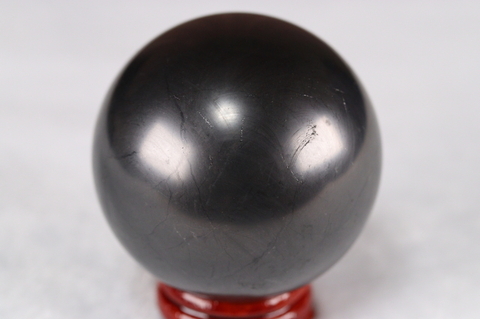 浄化・電磁波対策用！シュンガイト・丸玉約100mm【最高品質・光沢・希少】