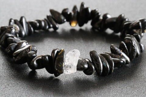 超強力！高波動！ロシア産フェナカイト原石＆グリーンランド産ヌーマイト・ブレスレット【最高品質・透明・光沢・超激レア】