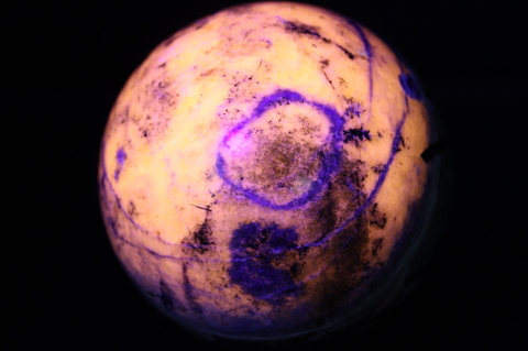 超激レア！蛍光オレンジ！ロシア産ハックマナイト丸玉65mm【最高品質・光沢・超激レア】