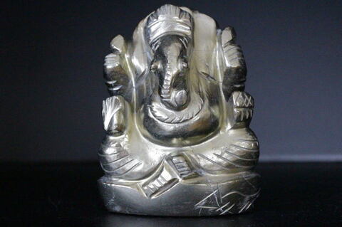 激レア！インド産パイライト・ガネーシャ像【最高品質・光沢・激レア】