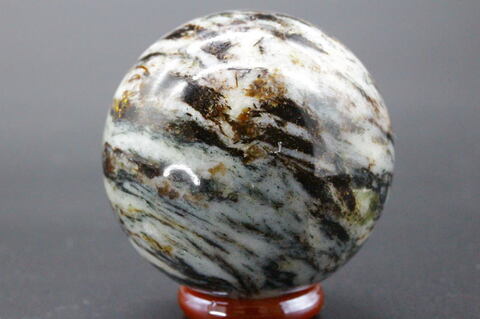 極上！ロシア産アストロフィライト42mm丸玉【最高品質・高波動・光沢・超激レア】