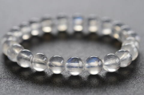 極上透明！ブルーシラー！8.5mm玉！高品質ムーンストーン・ブレスレット【高品質・透明・光沢・激レア】