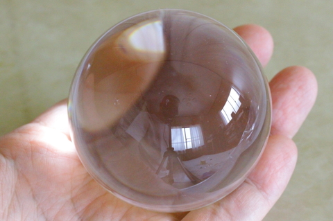 超激レア！極上天然水晶丸玉64mm・鑑別書付き【最高品質・透明・光沢・超激レア】