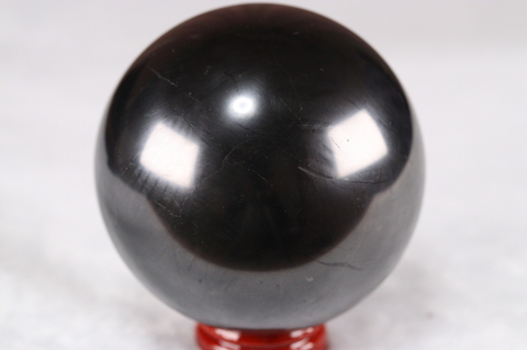 浄化・電磁波対策用！シュンガイト・丸玉約70mm【最高品質・光沢・希少】