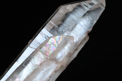 強烈レインボー＆レコードキーパー＆DT！高波動ロシア産ピンクシベリア水晶113g【最高品質・高波動・透明・光沢・超激レア】