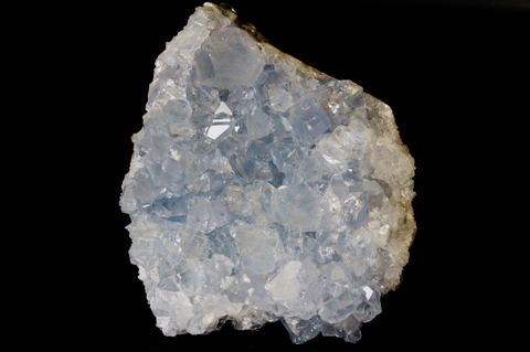 極上ブルー！マダガスカル産セレスタイト・クラスター380g【高品質・超透明・超光沢・レインボー・激レア】