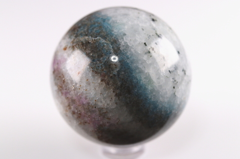 3色カラー47mm！ロシア産カイヤナイト＆ルビー丸玉【最高品質・光沢・超激レア】