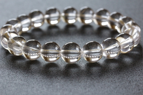 極上最高品質！レインボー入り！シナジー12高波動ダンビュライト・ブレスレット10mm玉【最高品質・超透明・超光沢・レインボー・超激レア】