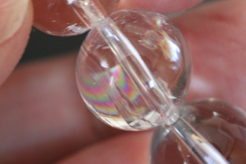 超透明＆虹入り！幻のウラルレムリアン12mm玉！高波動ウラル産レムリアン水晶ブレスレット【最高品質・高波動・超透明・超光沢・超超激レア】