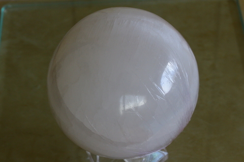 神聖高波動！高品質キャッツアイ・セレナイト丸玉大【高品質・高波動・希少】