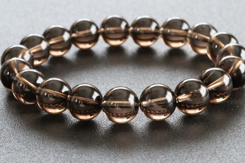 極上超透明！ヒマラヤスモーキークォーツブレスレット10mm玉【最高品質・超透明・超光沢・激レア】