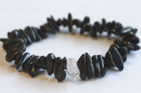 超強力！高波動！ロシア産フェナカイト原石＆グリーンランド産ヌーマイト・ブレスレット【最高品質・透明・光沢・超激レア】