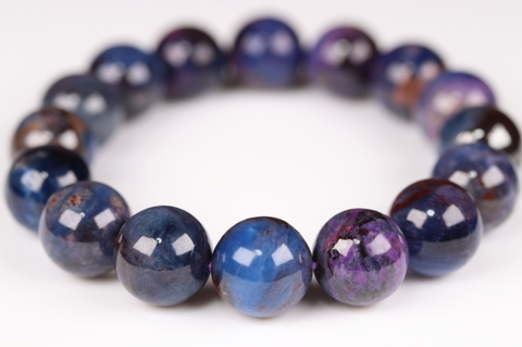 超激レア約13.5mm玉！極上高波動！南アフリカ産スギライトブレスレット【最高品質・光沢・超激レア】