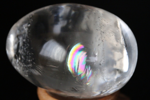 超透明！レインボー！高波動ウラル産レムリアン水晶エッグ63mm【最高品質・高波動・超透明・超光沢・超激レア】