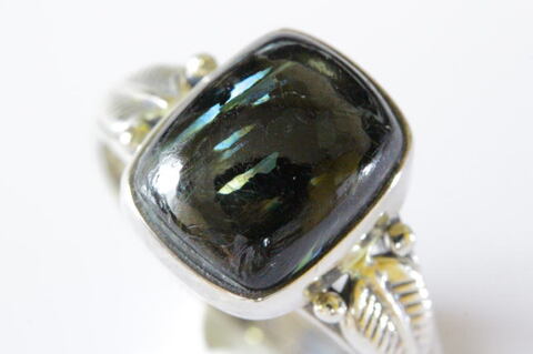 極上！ブルー＆ゴールド！高波動グリーンランド産ヌーマイト・リング【最高品質・高波動・光沢・超激レア】